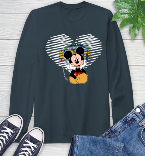 NBA Denver Nuggets The Heart Mickey Mouse Disney Basketball Long Sleeve T-Shirt 9