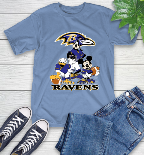 NFL Baltimore Ravens Mickey Mouse Donald Duck Goofy Football Shirt T-Shirt 12