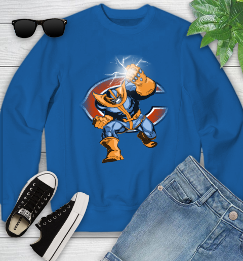 Chicago Bears NFL Football Thanos Avengers Infinity War Marvel Youth Sweatshirt 7