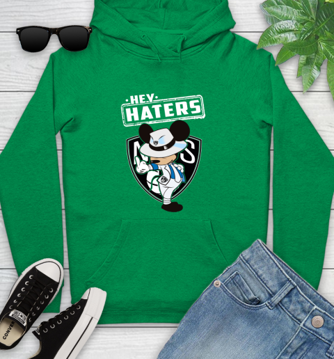 NBA Hey Haters Mickey Basketball Sports Brooklyn Nets Youth Hoodie 9