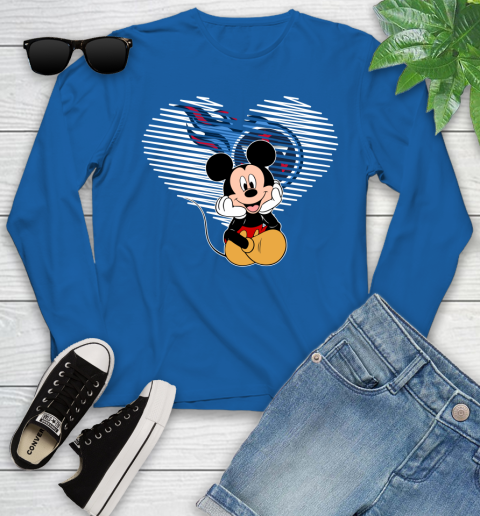 NFL Tennessee Titans The Heart Mickey Mouse Disney Football T Shirt_000 Youth Long Sleeve 10
