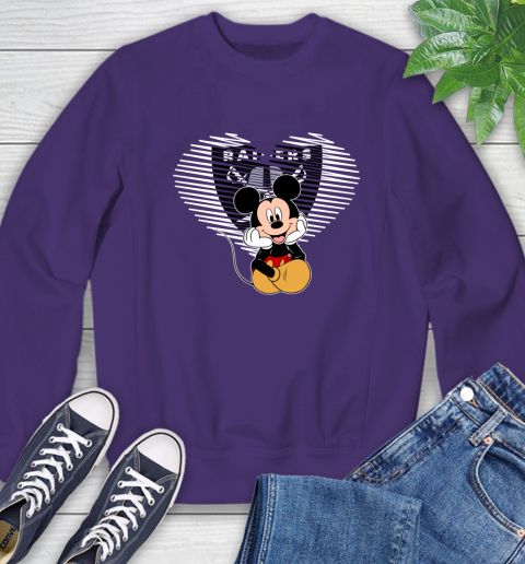 NFL Oakland Raiders The Heart Mickey Mouse Disney Football T Shirt_000 Sweatshirt 4
