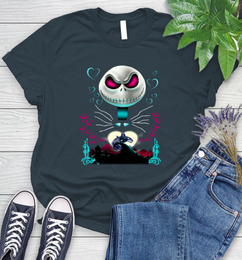 NHL Vancouver Canucks Jack Skellington Sally The Nightmare Before Christmas Hockey Women's T-Shirt 11