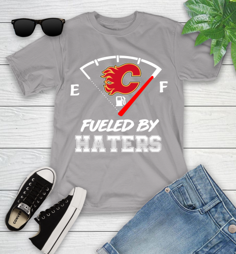 Calgary Flames NHL Hockey Fueled By Haters Sports Youth T-Shirt 4