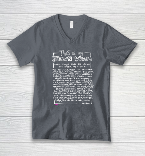 This Is My Brown V-Neck T-Shirt 3