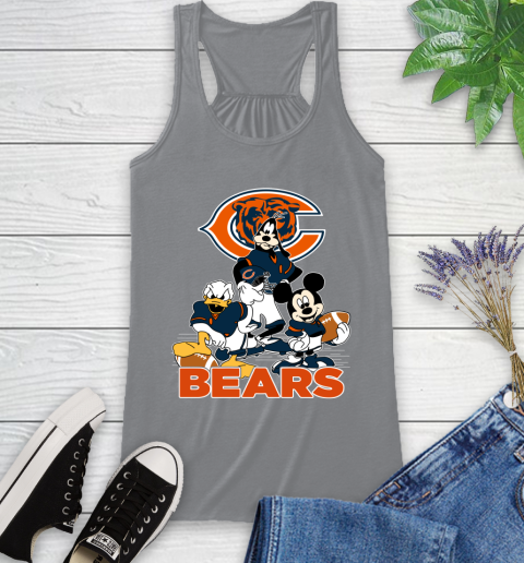 NFL Chicago Bears Mickey Mouse Donald Duck Goofy Football Shirt Racerback Tank 4