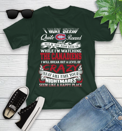 Montreal Canadiens NHL Hockey Don't Mess With Me While I'm Watching My Team Youth T-Shirt 5