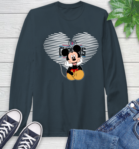 NBA LA Clippers The Heart Mickey Mouse Disney Basketball Long Sleeve T-Shirt 9