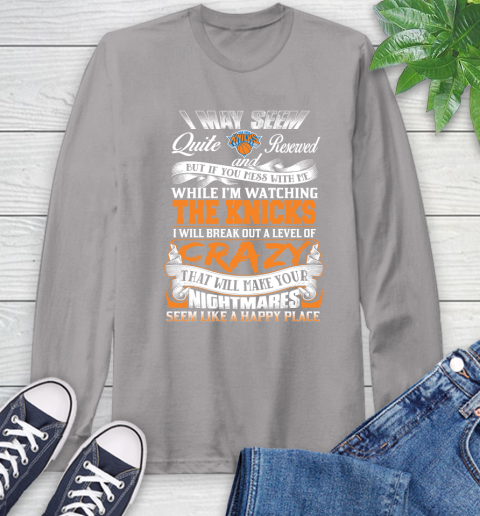 New York Knicks NBA Basketball Don't Mess With Me While I'm Watching My Team Long Sleeve T-Shirt 6