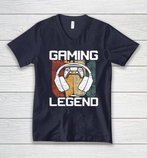 Gaming Legend PC Gamer Video Games Vintage V-Neck T-Shirt 2