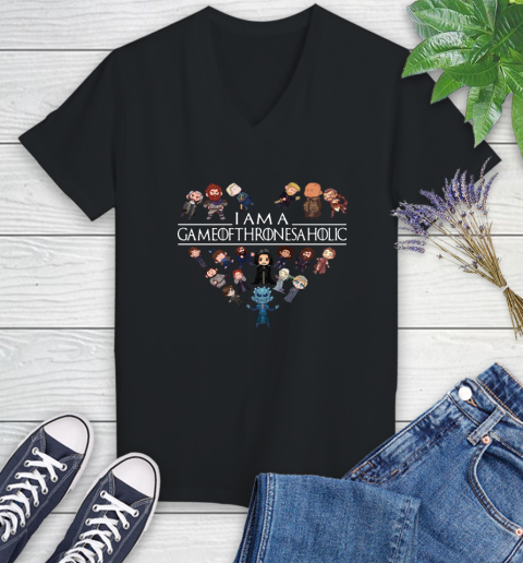 I am a Game Of Thrones A Holic Shirt Women's V-Neck T-Shirt