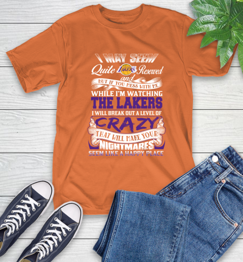 Los Angeles Lakers NBA Basketball Don't Mess With Me While I'm Watching My Team T-Shirt 5 Los Angeles Lakers NBA Basketball Don't Mess With Me While I'm Watching My Team T-Shirt - Image 5