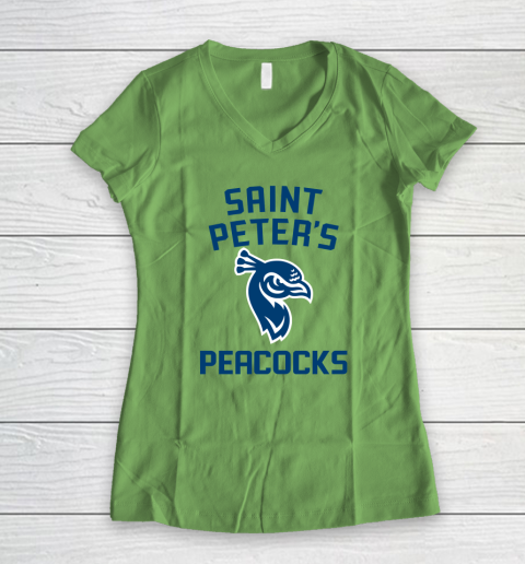 St Peters Peacocks Women's V-Neck T-Shirt 4