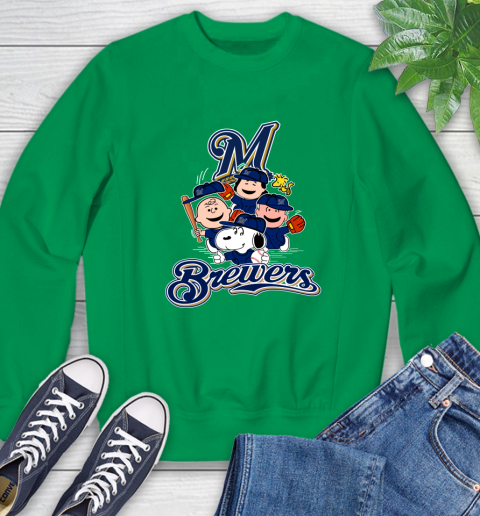 MLB Milwaukee Brewers Snoopy Charlie Brown Woodstock The Peanuts Movie Baseball T Shirt_000 Sweatshirt 7