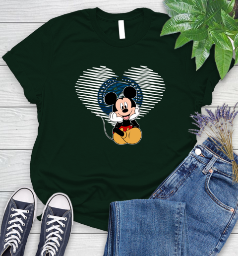 NBA Minnesota Timberwolves The Heart Mickey Mouse Disney Basketball Women's T-Shirt 6