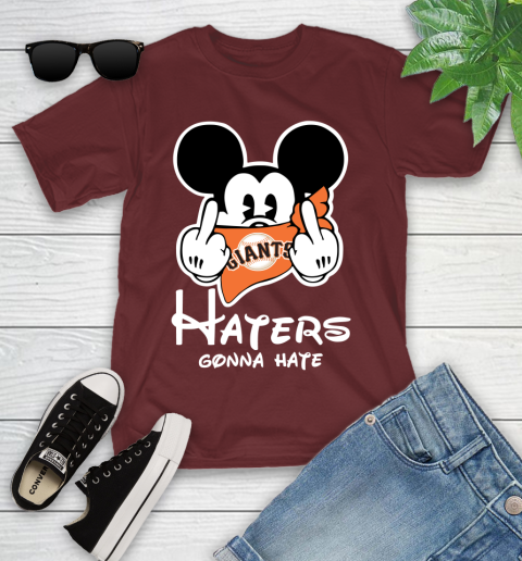MLB San Francisco Giants Haters Gonna Hate Mickey Mouse Disney Baseball T Shirt_000 Youth T-Shirt 14