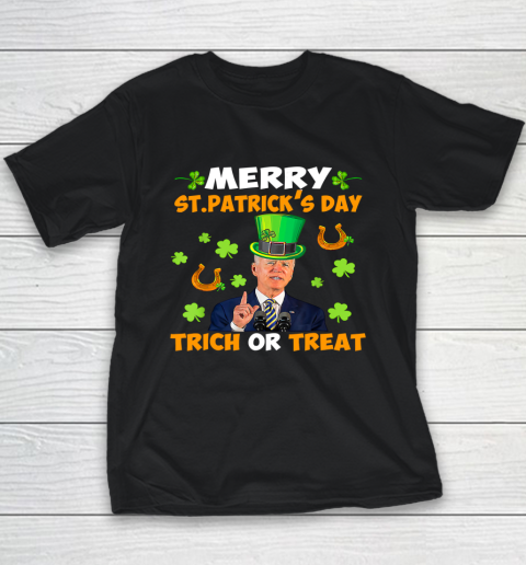 Anti Joe Biden St Patricks Day Shirt Funny Happy 4th Of July Youth T-Shirt