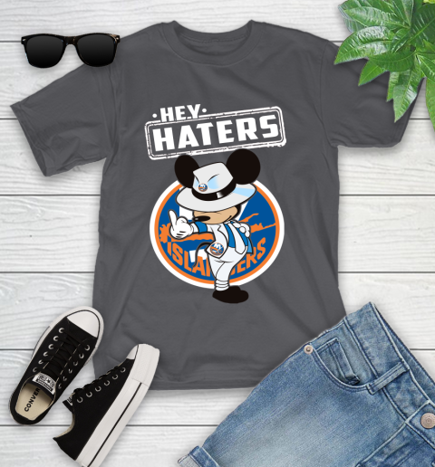 NHL Hey Haters Mickey Hockey Sports New York Islanders Youth T-Shirt 6