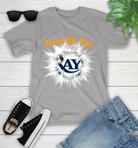 Tampa Bay Rays MLB Baseball Adoring Fan Rip Sports Youth T-Shirt 4