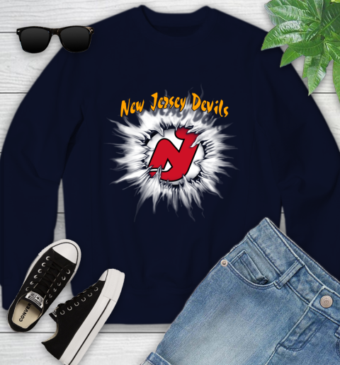 New Jersey Devils NHL Hockey Adoring Fan Rip Sports Youth Sweatshirt 2