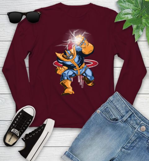 Houston Rockets NBA Basketball Thanos Avengers Infinity War Marvel Youth Long Sleeve 6