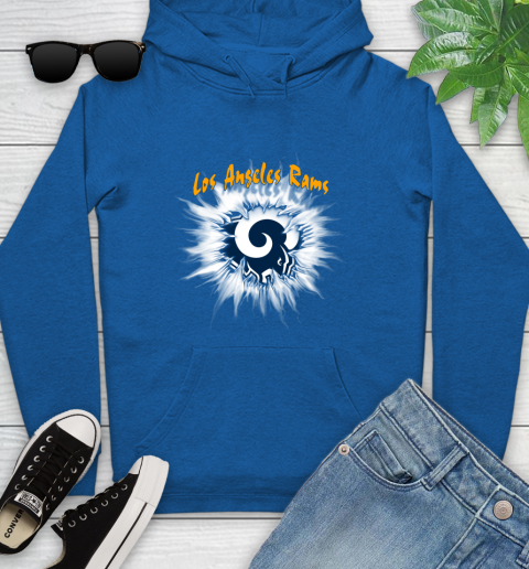 Los Angeles Rams NFL Football Adoring Fan Rip Sports Youth Hoodie 11