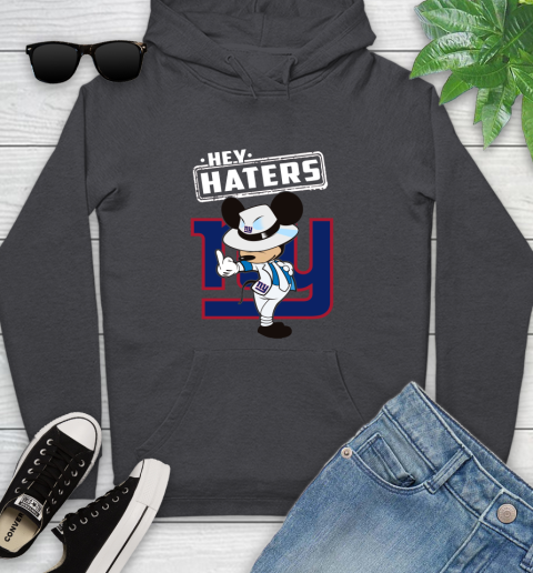 NFL Hey Haters Mickey Football Sports New York Giants Youth Hoodie 8