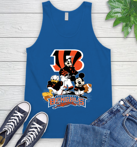 NFL Cincinnati Bengals Mickey Mouse Donald Duck Goofy Football Shirt Tank Top 4