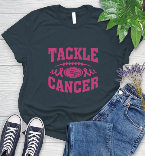 San Francisco 49ers Tackle Breast Cancer Women's T-Shirt 8