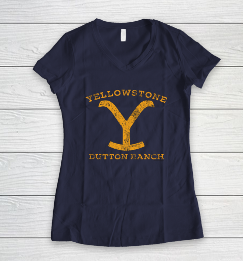 Yellowstone Shirt Dutton Ranch Women's V-Neck T-Shirt 7