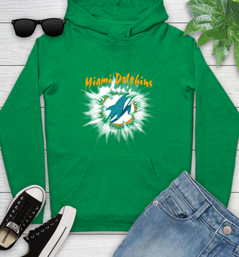 Miami Dolphins NFL Football Adoring Fan Rip Sports Youth Hoodie 9