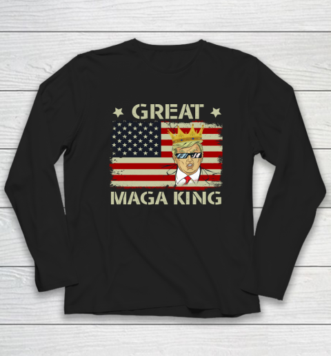 The Great Maga King Funny Donald Trump Maga King Long Sleeve T-Shirt