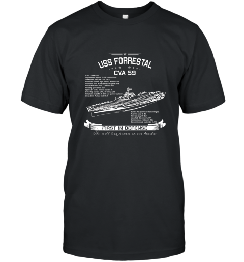 USS Forrestal CVA 59 T shirt T-Shirt