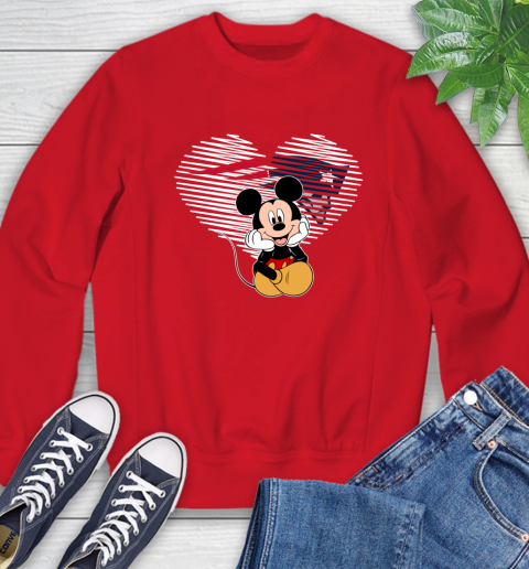 NFL New England Patriots The Heart Mickey Mouse Disney Football T Shirt_000 Sweatshirt 10