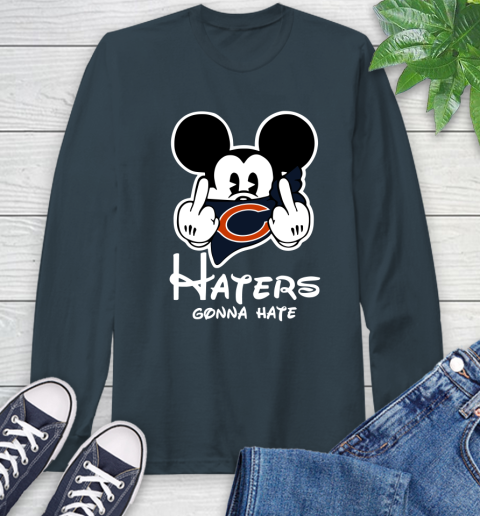 NFL Chicago Bears Haters Gonna Hate Mickey Mouse Disney Football T Shirt Long Sleeve T-Shirt 9