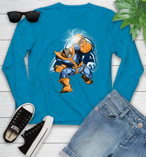 Los Angeles Rams NFL Football Thanos Avengers Infinity War Marvel Youth Long Sleeve 8