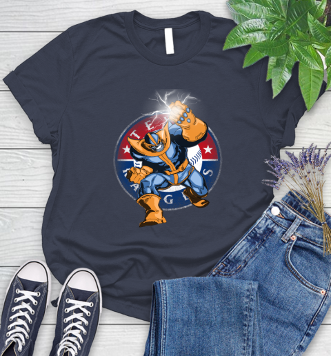 Texas Rangers MLB Baseball Thanos Avengers Infinity War Marvel Women's T-Shirt 14