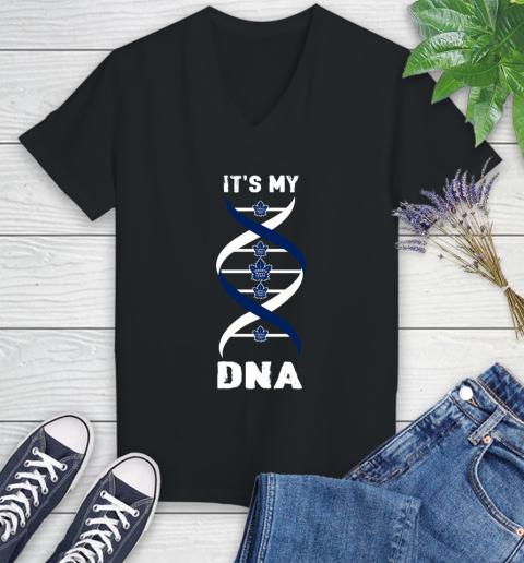 Toronto Maple Leafs NHL Hockey It's My DNA Sports Women's V-Neck T-Shirt