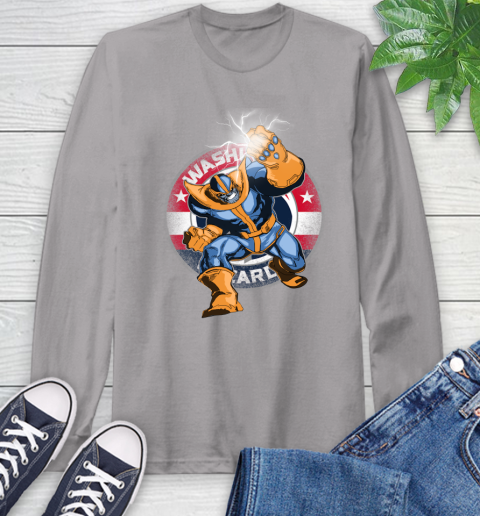 Washington Wizards NBA Basketball Thanos Avengers Infinity War Marvel Long Sleeve T-Shirt 6