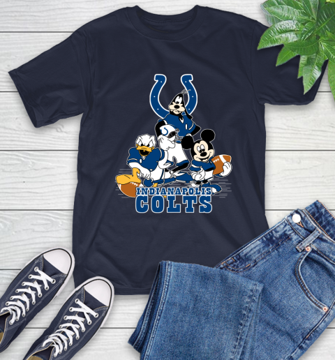 NFL Indianapolis Colts Mickey Mouse Donald Duck Goofy Football Shirt T-Shirt 3