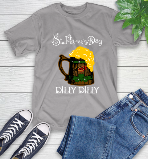 NHL Carolina Hurricanes St Patrick's Day Dilly Dilly Beer Hockey Sports T-Shirt 6