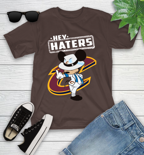 NBA Hey Haters Mickey Basketball Sports Cleveland Cavaliers Youth T-Shirt 7