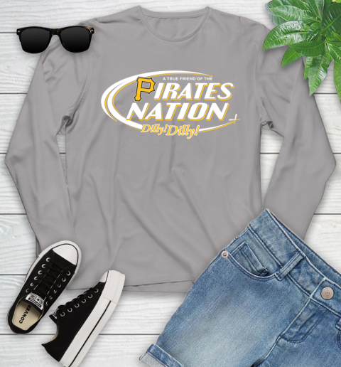 MLB A True Friend Of The Pittsburgh Pirates Dilly Dilly Baseball Sports Youth Long Sleeve 5