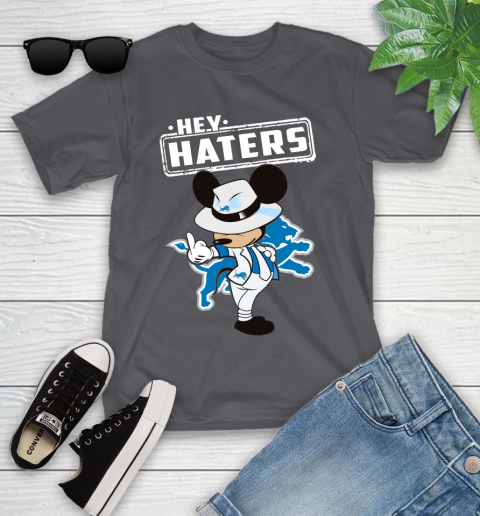 NFL Hey Haters Mickey Football Sports Detroit Lions Youth T-Shirt 6