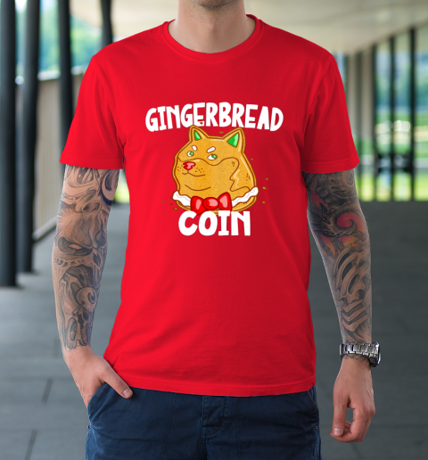 Xmas Dogecoin Crypto Christmas Gingerbread Coin Shiba Inu T-Shirt 8