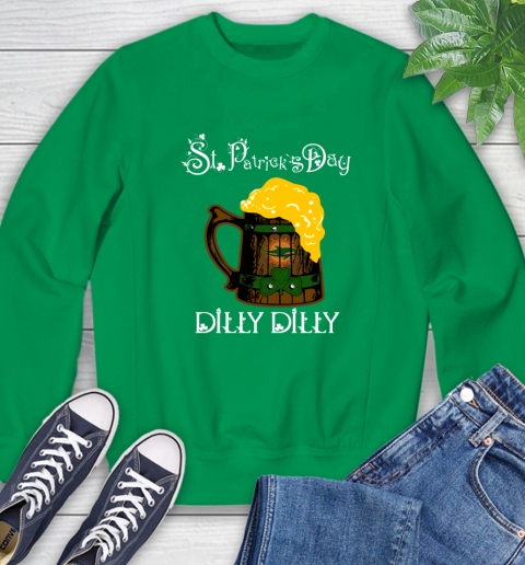 NFL Miami Dolphins St Patrick's Day Dilly Dilly Beer Football Sports Sweatshirt 7