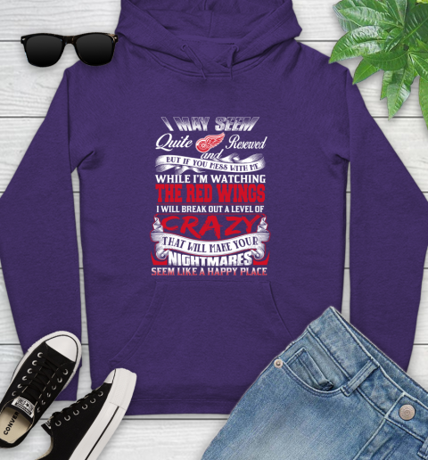 Detroit Red Wings NHL Hockey Don't Mess With Me While I'm Watching My Team Youth Hoodie 5