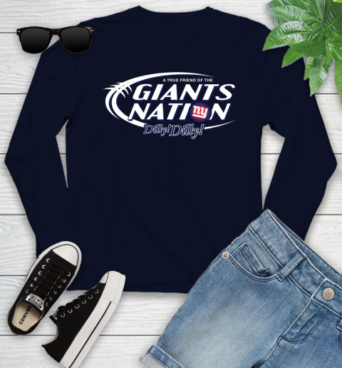 NFL A True Friend Of The New York Giants Dilly Dilly Football Sports Youth Long Sleeve 2