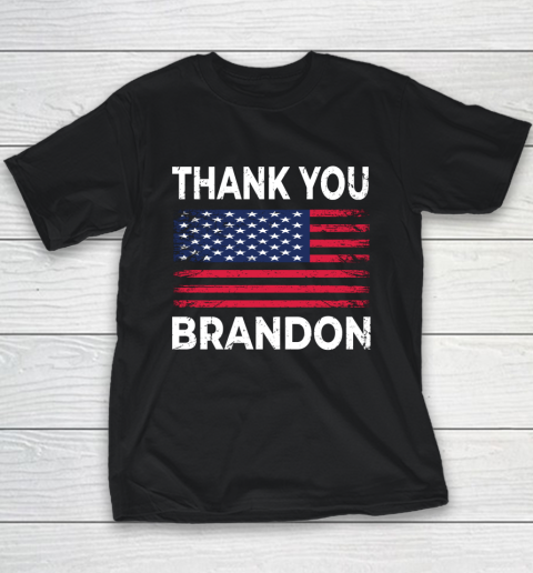 Thank You Brandon Conservative US Flag Youth T-Shirt