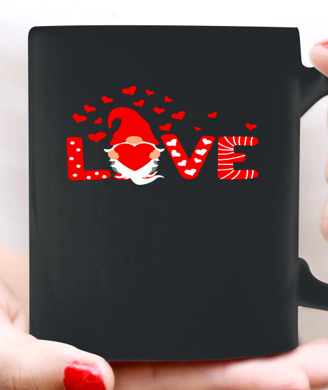 Valentine's Day LOVE Gnomies Holding Red Heart Valentine Ceramic Mug 11oz